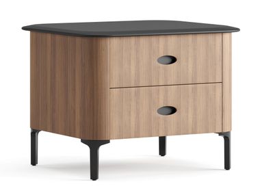Comodino rettangolare in legno con cassetti ANGKOR Ersa