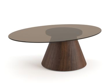 Oval glass coffee table TEAR Ersa