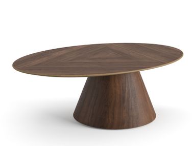Oval wooden coffee table TEAR Ersa