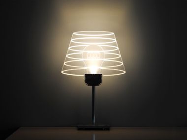 LED table lamp CARA VECCHIA LAMPADINA ABAT-JOUR Essenzialed