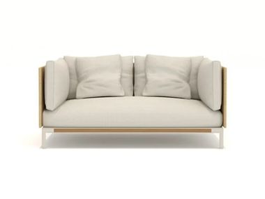 Divano da giardino imbottito in fibra di legno a 2 posti BAIA NATURAL Ethimo