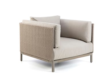 Ethimo, BAIA ROPE Poltrona da giardino in corda con braccioli