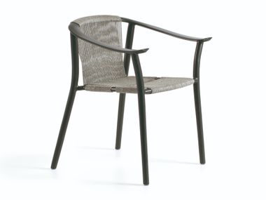 Silla de jardín de aluminio con brazos NIDA Ethimo