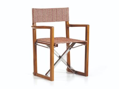 Folding teak garden chair with armrests SOFIA Ethimo