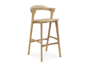 Banqueta alta de carvalho com encosto BOK Ethnicraft