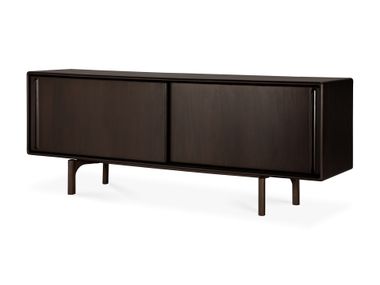 Mahogany sideboard with sliding doors FLOW