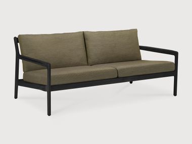 Divano da giardino imbottito in teak a 2 posti JACK Ethnicraft