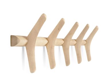 Wall-mounted oak coat rack PI