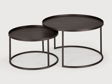 Set of round garden tables TRAY Ethnicraft