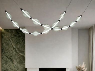 Luminária pendente de vidro borosilicato DEWY PROJECT S7+S7 Euroluce Lampadari