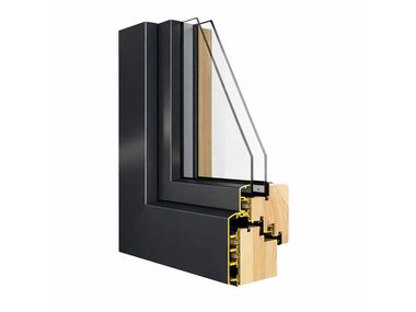 Wood-bronze casement window ET 210 / ET 240 / ET 241 / ET 242 Europrofili Group
