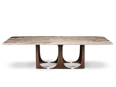 Rectangular marble garden table OSCAR Exteta