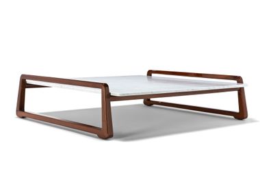 Square low Carrara marble coffee table SUNSET Exteta