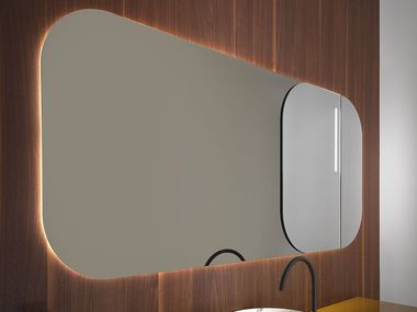 Wall-mounted bathroom mirror with integrated lighting EGO FOLD FALPER