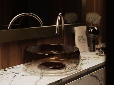 Countertop blown glass washbasin MAESTRO FALPER