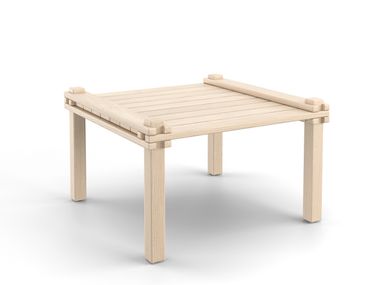 Square solid wood garden side table FARMER COR