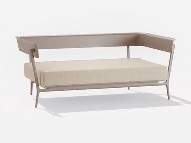 2 seater fabric garden sofa with armrests AIKANA FAST