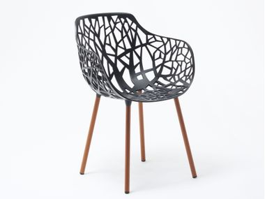 Aluminium garden chair with armrests FOREST FAST