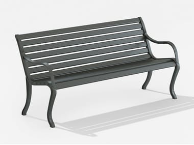 Aluminium bench with back OASI