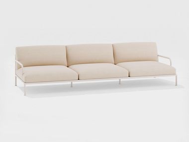 Fabric garden sofa with armrests ROÈ FAST