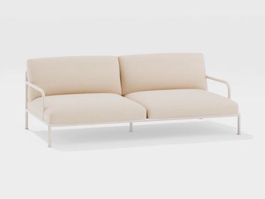 Fabric garden sofa with armrests ROÈ FAST