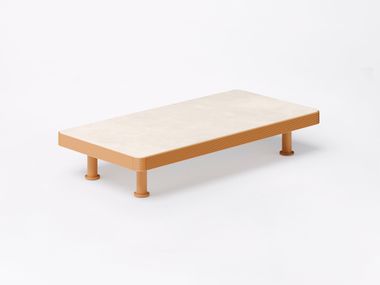Rectangular porcelain stoneware garden side table UNDUETRE FAST