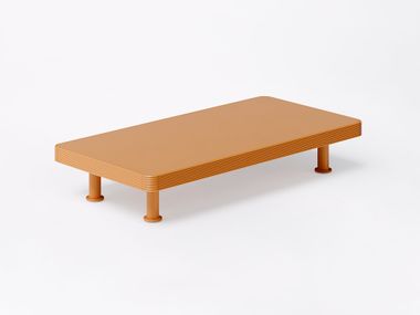 Rectangular aluminium garden side table UNDUETRE FAST