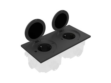 Square floor box wiring devices with two outlets FLOOR BOX FEDE