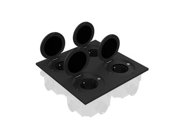 Square floor box wiring devices with four outlets FLOOR BOX FEDE