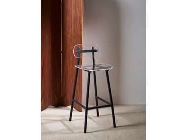 FENSTER High acrylic stool with back By DesignByThem | design Sarah ...