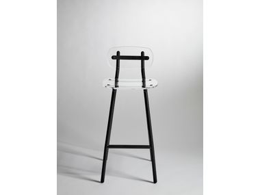 FENSTER High acrylic stool with back By DesignByThem | design Sarah ...