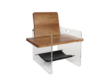 Wood and plexiglass armchair FLY FEZA DSGN