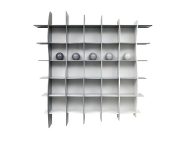 Wall-mounted wooden bookcase WAVESHELF FEZA DSGN