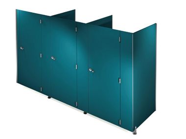 Toilettentrennwand aus HPL NEXUS T FIT INTERIORS