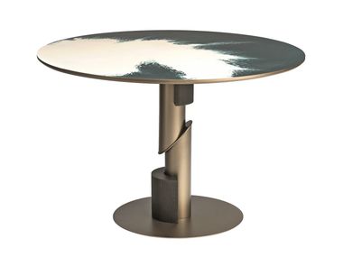 Round metal living room table FLOW Shake