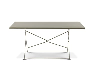 FLOWER Folding metal dining table By Ethimo