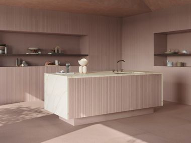 Porcelain stoneware wall/floor tiles with stone effect PURA ROSA FMG