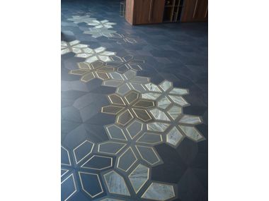 DESIGN PANELS AZALEA OCEAN BLUE Parqué entarimado de madera By FOGLIE D'ORO