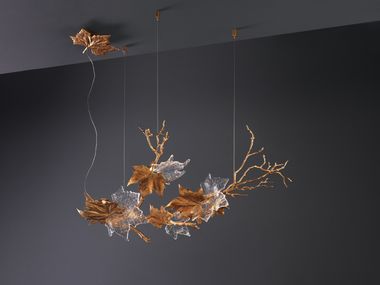 Luminária pendente LED feita à mão de bronze FOLIO BRANCH MEDIUM Serip