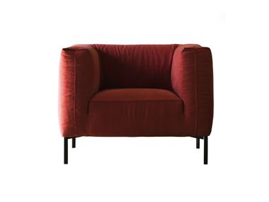 Fabric armchair with removable cover with armrests FOLD Verzelloni