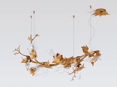 Lampada a sospensione a LED in vetro di Murano FOLIO BRANCH LARGE Serip