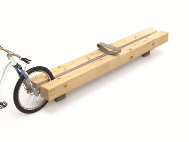 Panchina in larice senza schienale FORESTA Metalco