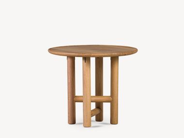 Round oak side table AKIS FÖRNİ