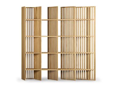 Open freestanding oak bookcase MA FÖRNİ