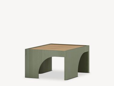 Rectangular low oak coffee table PASAJ FÖRNİ
