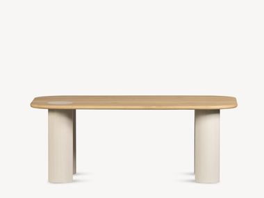Rectangular low oak coffee table ROL FÖRNİ