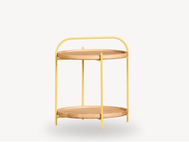 Round solid wood side table ROYERE FÖRNİ