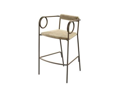 Leather stool with armrests TANGO 021 FREIXOTEL