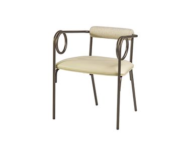 Fabric and leather chair with armrests TANGO 004 FREIXOTEL