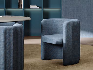 Upholstered lounge tub chair SABREE FREZZA